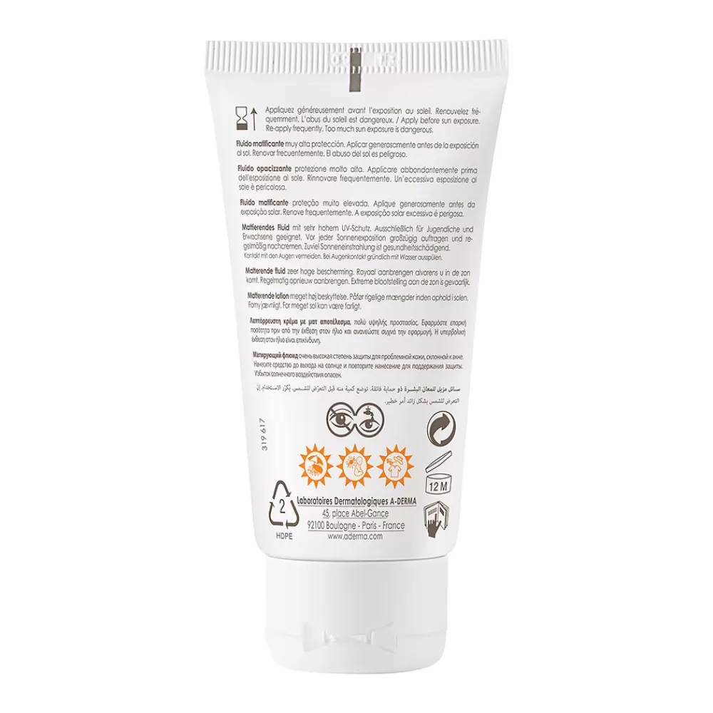 A-Derma Protect Ac Fluido Solar Facial Matificante Spf50+ Cheap