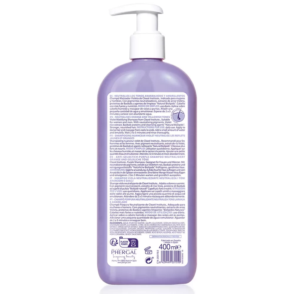 Clearé Institute Cleare Institute Matizador Violeta Champú 400 Ml Hot