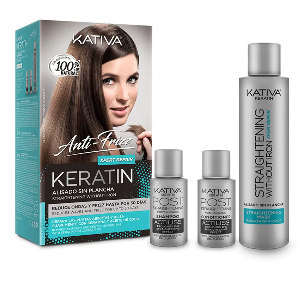 Kativa Keratin Anti-Frizz Alisado Sin Plancha Repara Puntas New